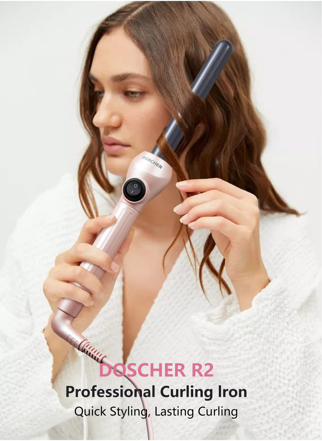 Doscher Ceramic Clipless Curling Iron - R2-19mm